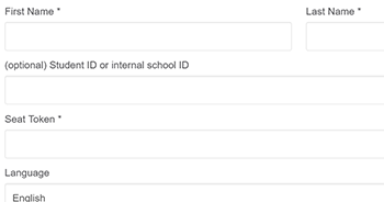 This image shows the required fields to redeem a seat token